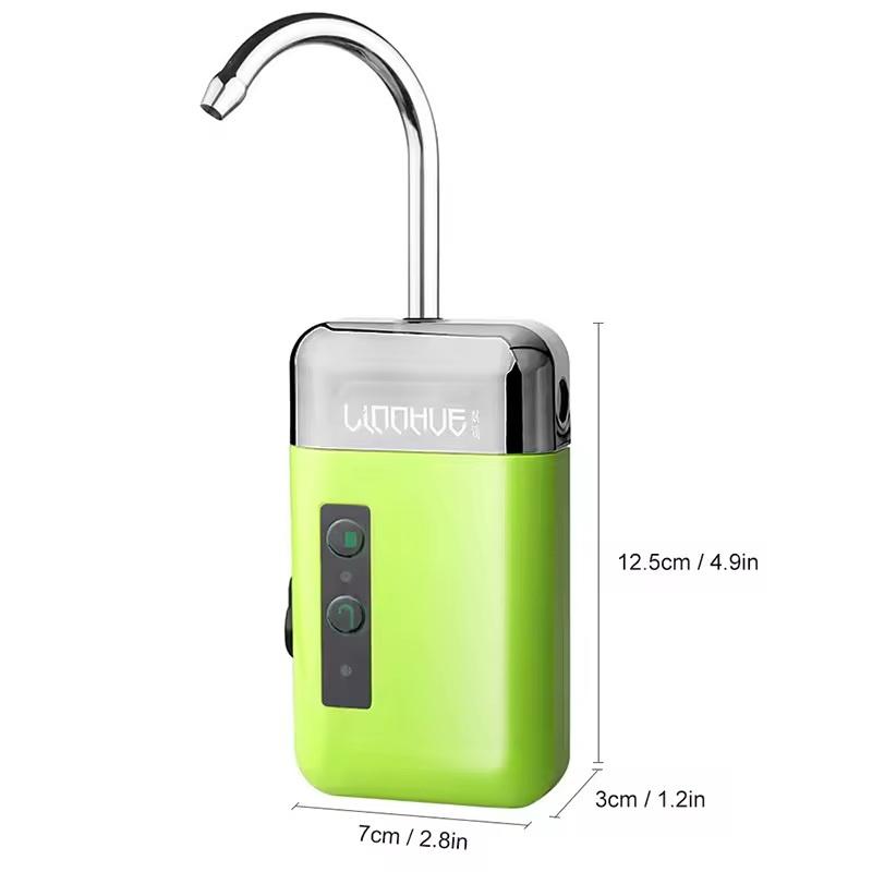 Tragbare 3-in-1-Mini-Sauerstoffpumpe mit Luftstein, Schlauch, Sensor, USB-Aufladung, automatischer Wasserpumpe, LED-Beleuchtung für Outdoor-Angeln