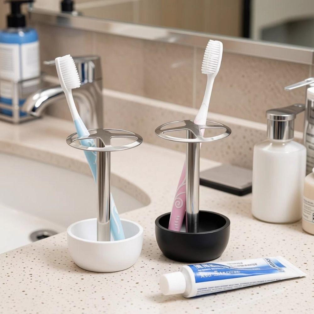 4 Divided Compartments Toothpaste Stand Cosmetic Brush Storage Rack Stationery Storage
