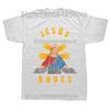Jesus Raves Funny Electronic Music Festival DJ T Shirt Dance Graphic Cotton Streetwear Short Sleeve Birthday Gifts Tshirt Men
