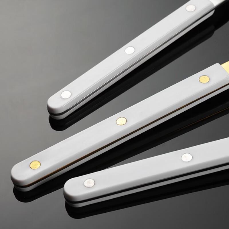Qianxing 410 Stainless Steel Gold Plated French Dinner Spoon Set