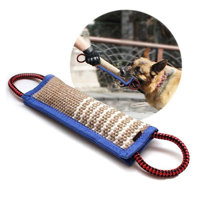 

Jute Bite Pillow for Dog Training Heavy Duty Hemp Tug Toy for German Shepherd Malinois Chew Resistant Bite Sleeve for Obedience синий