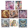 Rhinestone Painting Kits for Beginners 5D Animal DIY Rhinestone Art with Special Shaped Drills Owl Seahorse Gem Art Rhinestone Crafts