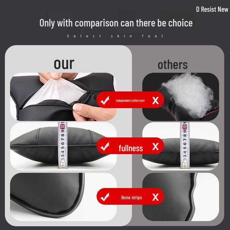 Zestaw poduszki pod kark na zagłówek samochodowy i poduszki lędźwiowej