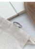 S999 Sterling Silver Minimalist Diamond Shape Adjustable Couple Ring Set - Light Luxury Pure Silver Band