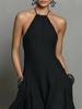 Independent Station 2026 Damen Sommer Neckholder Rückenfreies Kleid