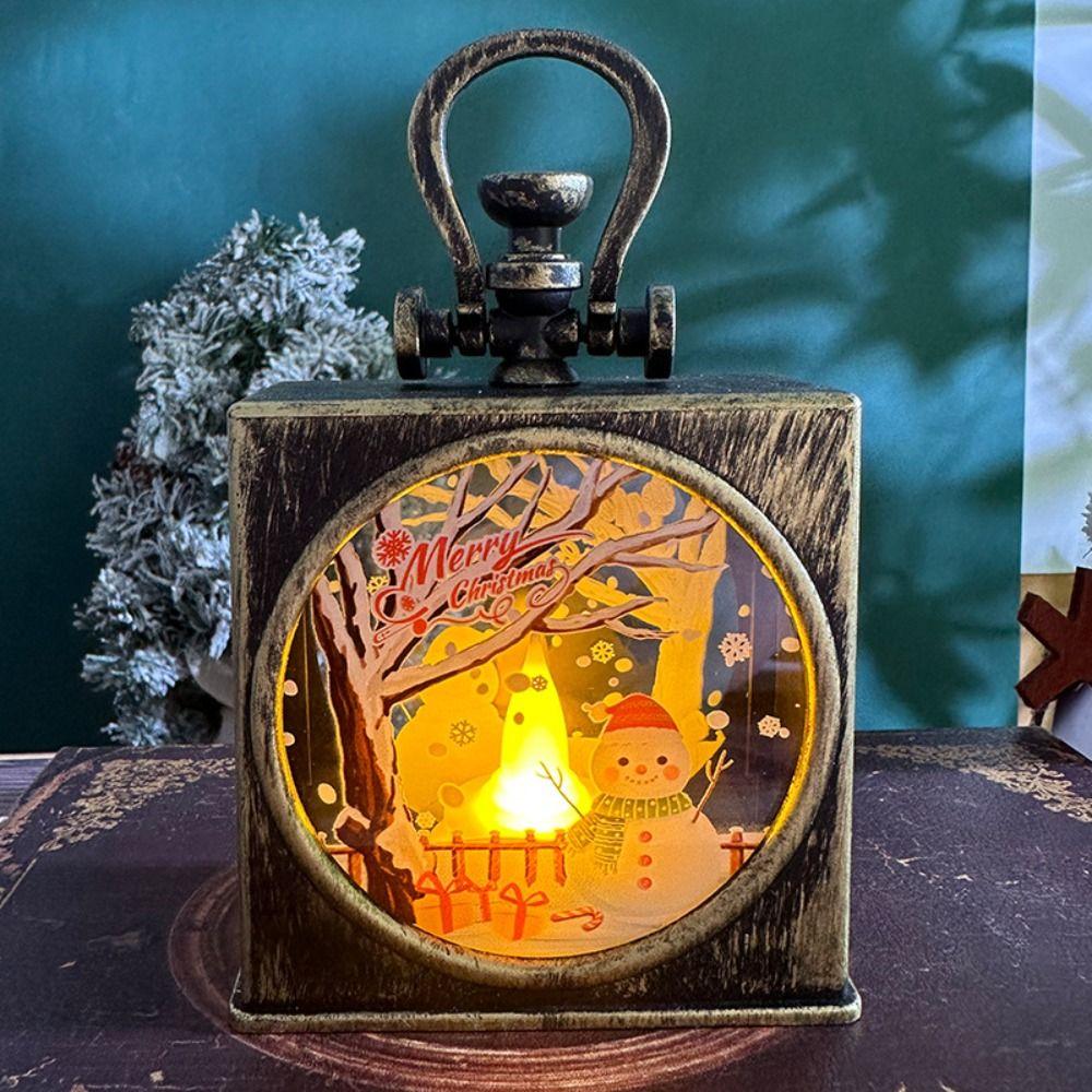 Christmas Tree Christmas Portable Lantern illuminated Christmas Hanging Lamp Navidad