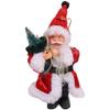 Santa Claus Doll Ornament Standing for Christmas For Home Decoration Window Display Shelf Tabletop Red White Color 19CM Size