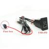 Dual USB and Type C Ports Car Charger for Nissan Patrol Y60 Y61 Phone Charger Auto Adapter 12V 2.1A LED Light