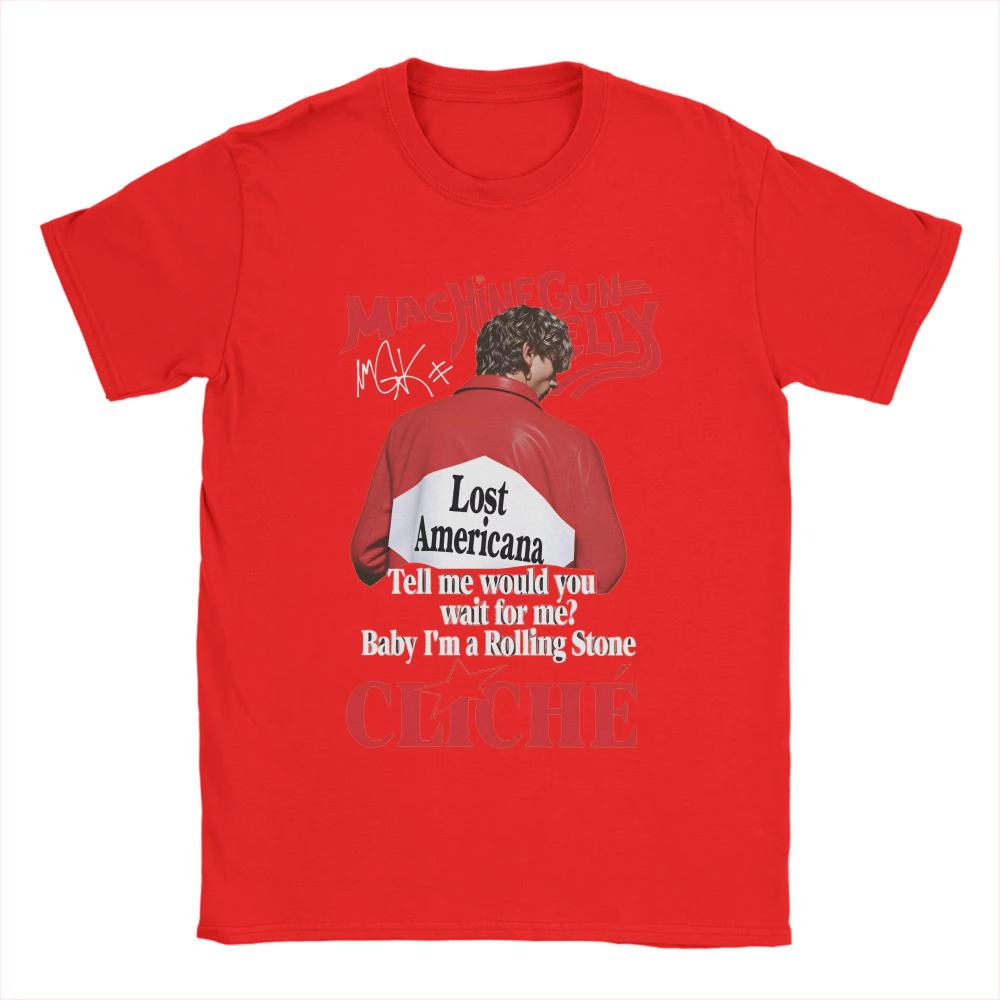 Lost Americana MGK Tour T-Shirt Summer Cotton T Shirts for Men Women Harajuku Printed T-shirts Tees
