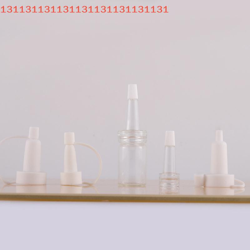 5Pcs For Ampoule Serum Flared Shape Penicillin Bottle Sealing Caps with Dropper Clear Tea Color 13/20mm White Tip Spout Caps