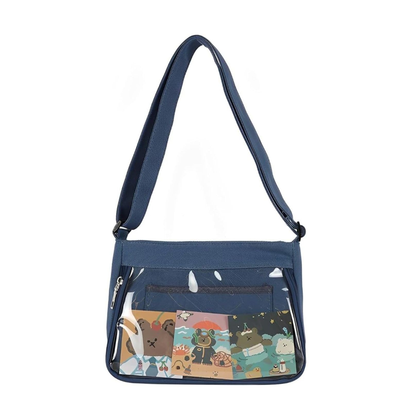 

Ita Shoulder Transparent Mini Ita Small Ita Perfect for Otaku Cute and Black and White [Harujio] Bag, Bag, Vinyl, Bag, Bag, Activities, Popular, синій