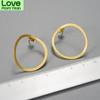 Lotus Fun 18K Gold Color Minimalism Big Hoop Women Circle Dangle Earrings  Tone Luxurious Jewelry Trend Latest FemaleLuxury Dangle