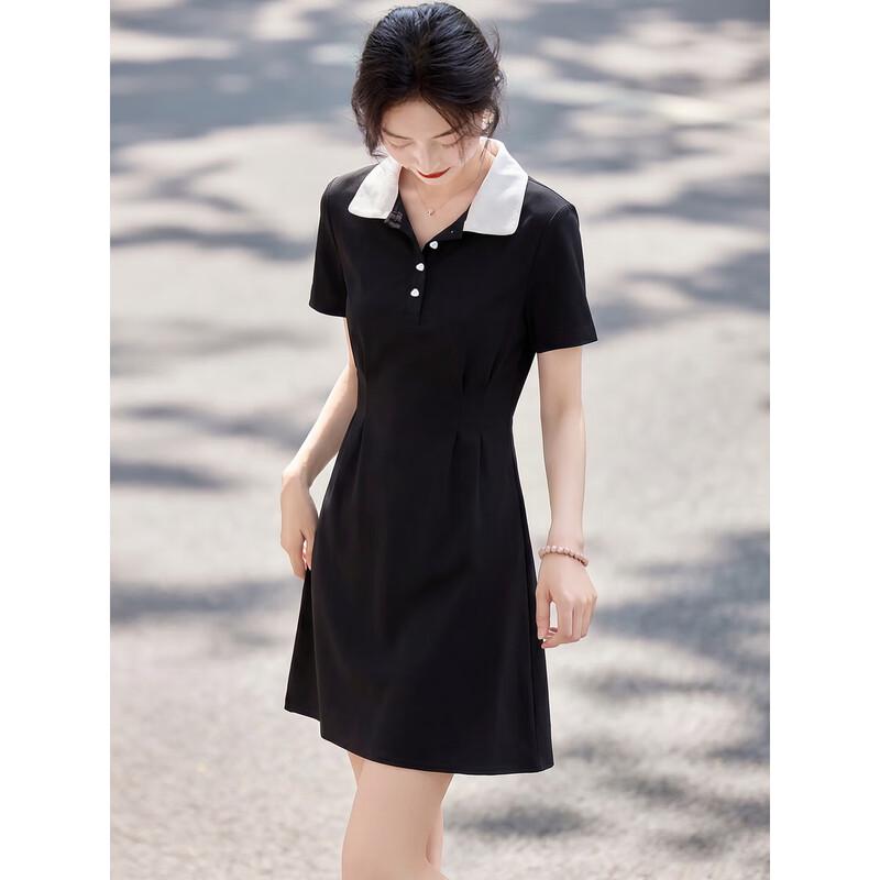 Women's Summer Short Sleeve Polo A-Line Dress