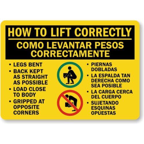 Bilingual Lift Trucks Caution Aluminum Weatherproof SignAluminum 20x30cm(7.8x11.8inch)