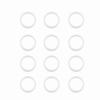20pcs Silicone Safe O Rings Dummy Pacifier Chain Clips Adapter Holder for Baby White