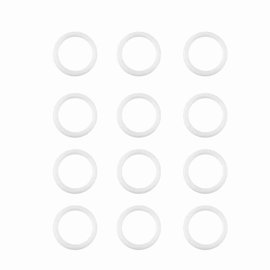 20pcs Silicone Safe O Rings Dummy Pacifier Chain Clips Adapter Holder for Baby White