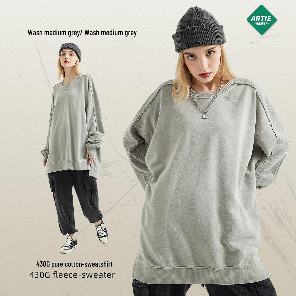 

2024 Осень/Зима Мужская Свободная Махровая Толстовка: Ретро-стиль, уличный стиль, сшитый дизайн, ткань 430 г XL