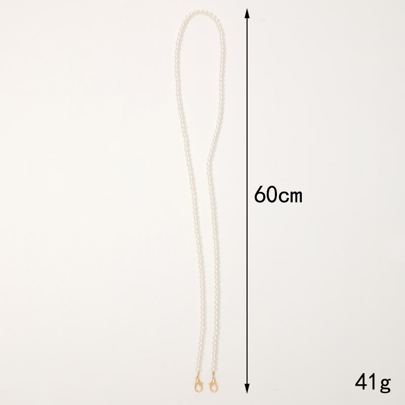 Handmade Pearl Crossbody Phone Case Lanyard with Beaded Charm