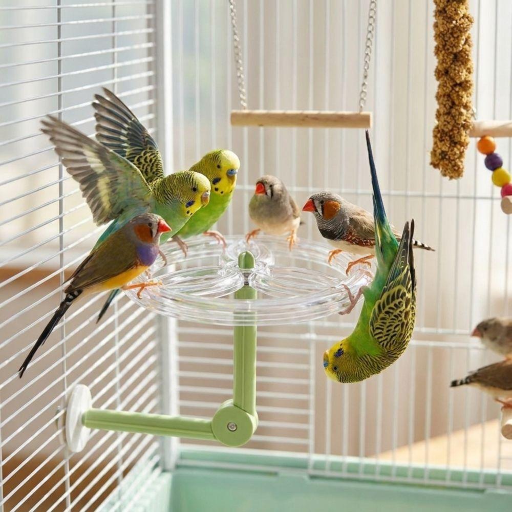 Adjustable Parrot Rotating Windmill Perch Toy Parrot Standing Platform Indoor Play