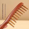 1Pc Natural Wooden Comb Meridian Massage Anti-Static No-Snags Wide Tooth Comb For Women Girl Straight Curly Hair