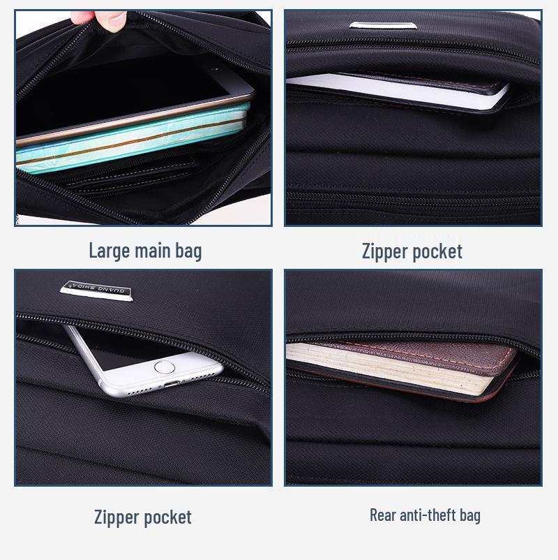 Men's Waterproof Korean Style Oxford Cloth Crossbody Shoulder Bag - Business Casual Small Backpack