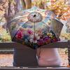 Butterfly Flower Circle (1) Printed Umbrella Windproof Folding Umbrella Portable Sun and Rain Umbrella Suitable for Gifting