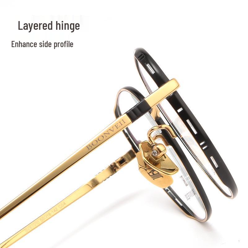 Bestfen BW87010 Ultralight Polygonal Titanium Eyeglass Frame for High Power Myopia