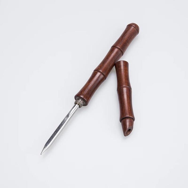 Ручной нож и шило для чая Пуэр - Дизайн из цельного дерева с бамбуковым соединением