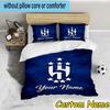 3pcs Custom Name Hilal FC Crest Bedding Set Includes 1 Duvet Cover & 2 Pillowcases for All Seasons Dormitory Home Decor Christmas Gifts