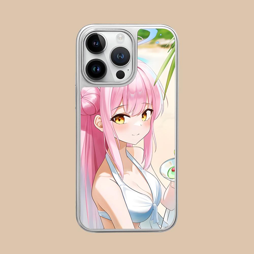 

Blue Archive Misono Mika Silver Plating Mobile Phone Case for iPhone 17 16 15 14 13 12 11 Air Pro Max Plus Colorful Cover iPhone 11