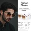 New In Retro Sunglasses For Men Double Beam Metal Glasses Square Frame Workplace Light Luxury Accessories Men'S Glasses