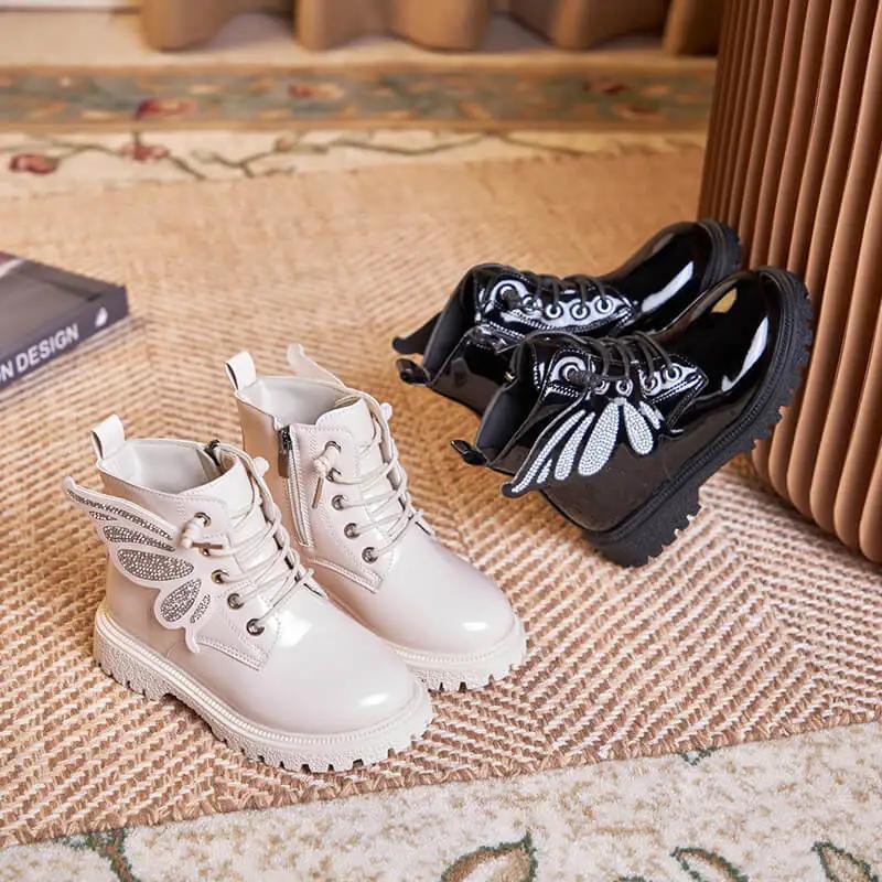 2024 Autumn New Children Shoe Winter Versatile Fashion Boots Soft Sole School Kids Casual Shoes Waterproof Ankle Boots for Women