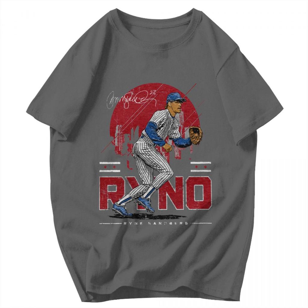 Men T Shirt Ryne Sandberg Skyline Gifts Y2K Graphic Crewneck Unisex Tops T Shirts