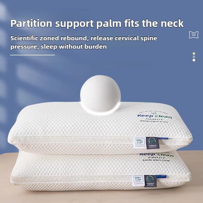 Atmungsaktives gestricktes Baumwollkissen für Erwachsene Hotel-Heimgebrauch Nicht zusammenfallend Hypoallergen Weiß Rechteckig Langlebiger Kissenkern