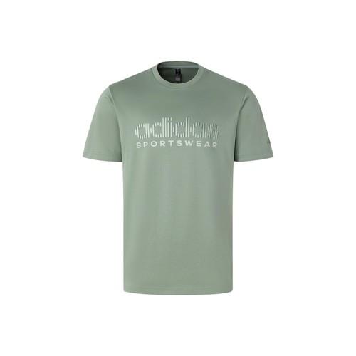 

adidas Logo Print Crew Neck Short Sleeve T-Shirt Unisex Silver Gray Green XS серый/серебряный