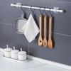 Clear Black Curtain Rod Holders Pack of 4 No Drilling Self-Adhesive Curtains Or Towel Rail Hooks for Hanging Curtains