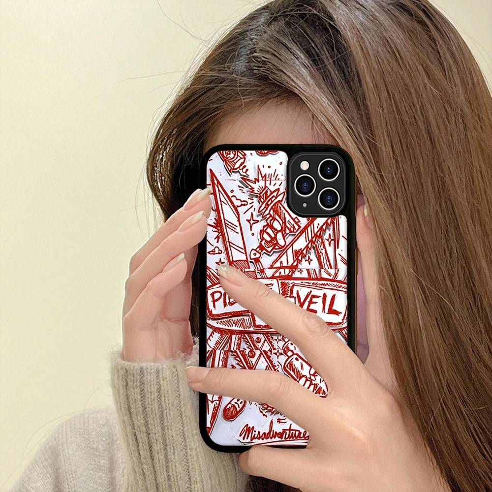 P-Pierce The Veil Band Phone Case For IPhone 17 16 15 14 13 Plus 12 11 Pro Max PC+TPU Cases Back Cover