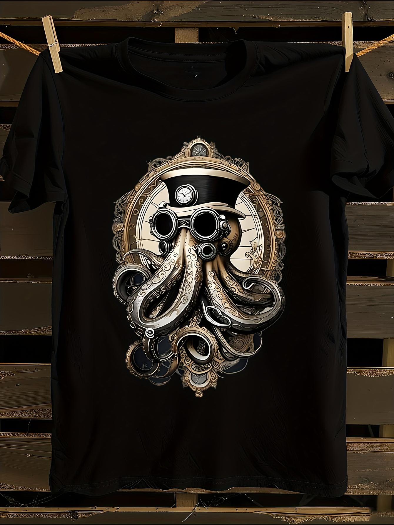 Steampunk Octopus Tshirt XXXXL