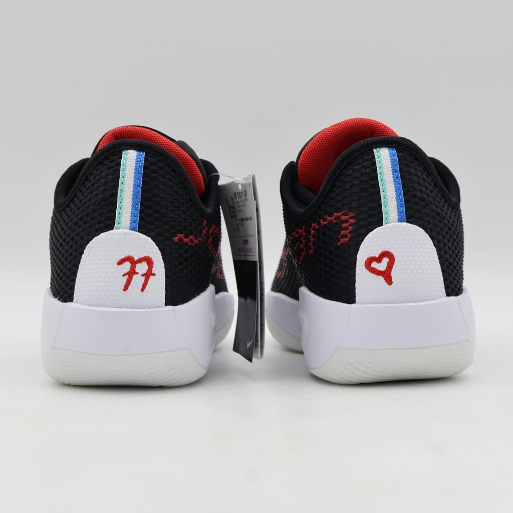 IF1611-001 Nike Luka 77 Bred Basketball Shoes Black White University Red (Menas)
