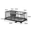 Yamazaki Industrial Dish Drainer Wire Basket Black W42XD23XH17cm Tower Dish Drainer Rack Dish Drainer Basket 2876 Approx.