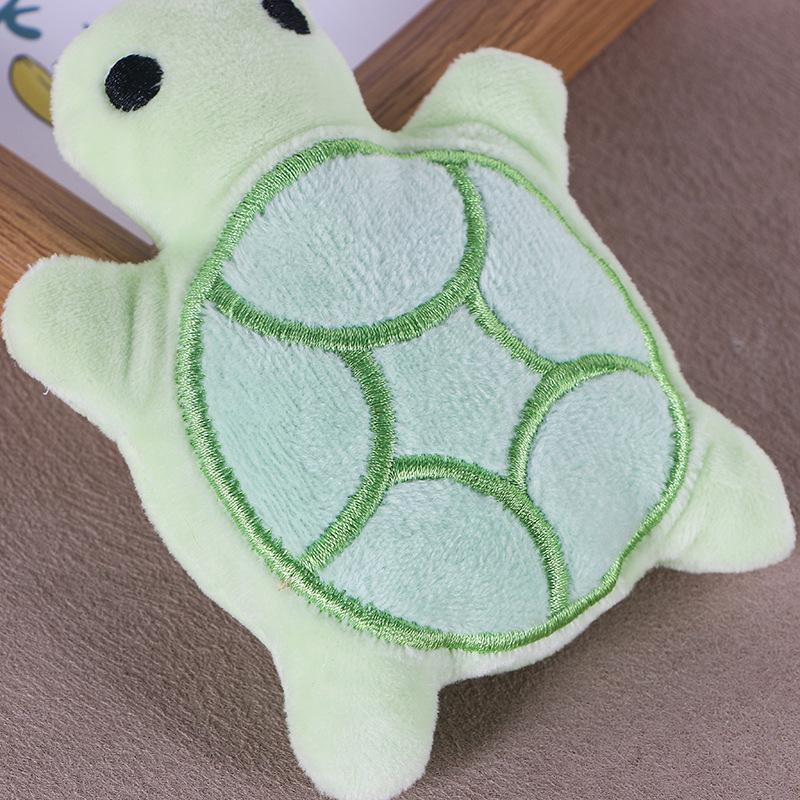 Mini Turtle Shaped Dog Squeaky Plush Toy Cute Soft Non-Toxic Teething Chew Toy Ideal for Puppy Daily Play Use
