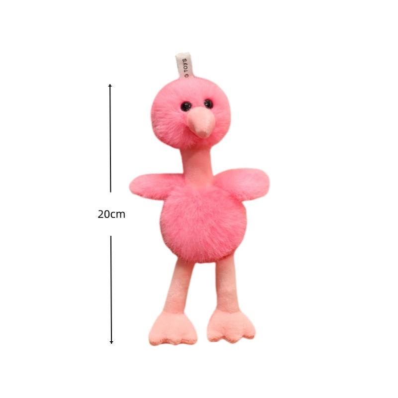 Ostrich Plush Toy Soft Stuffed Doll Cartoon Animal Keychain Pillow Pendant For Kids Car Bag Decor Xmas Gift