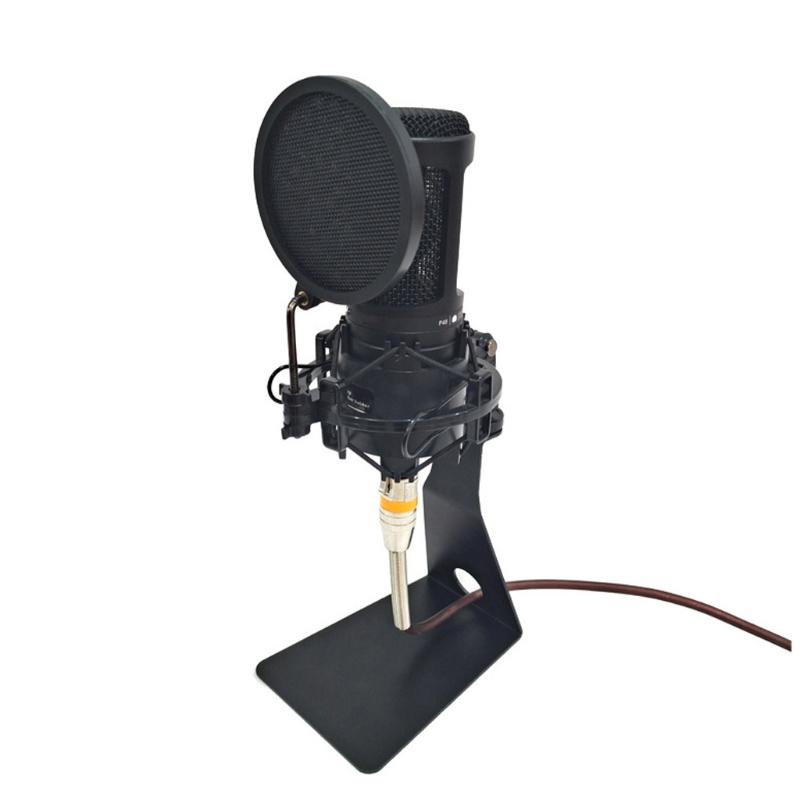 Microphone Shock Mount Mic Holder-Anti Vibration L Shaped Handle Holder Shockmount for Many Condenser Mics