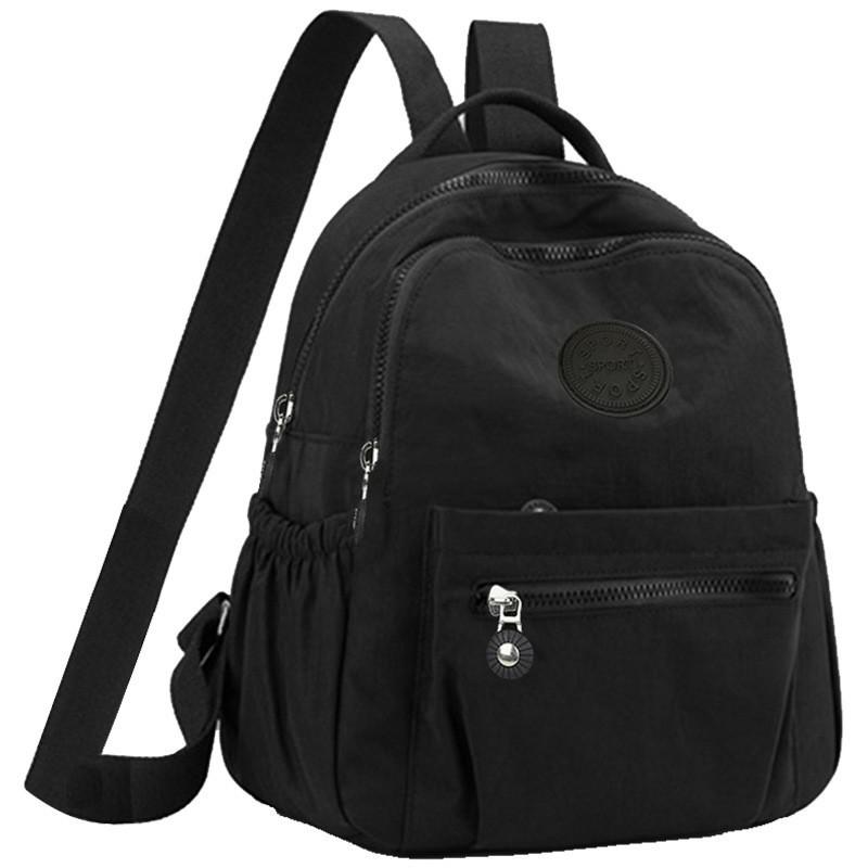 

Women s Oxford fabric school bag large-capacity canvas backpack travel bag чёрный
