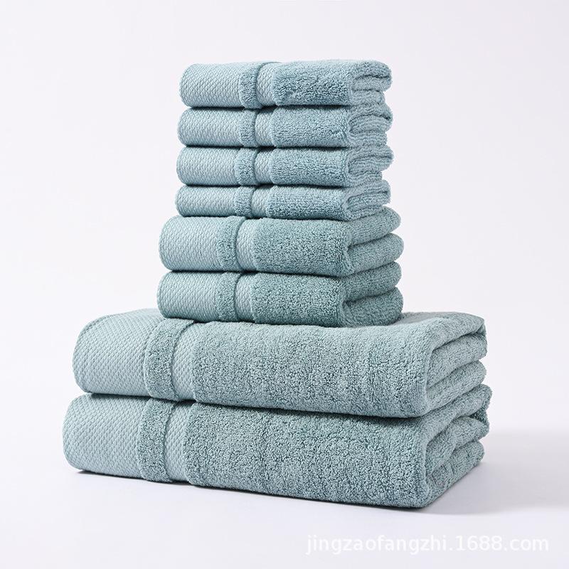 

Хлопковое полотенце, банное полотенце, квадратное полотенце, набор из восьми хлопковых полотенец для взрослых, утолщенное, впитывающее, теплое и удобное, для дома, ежедневные потребности 1 SET