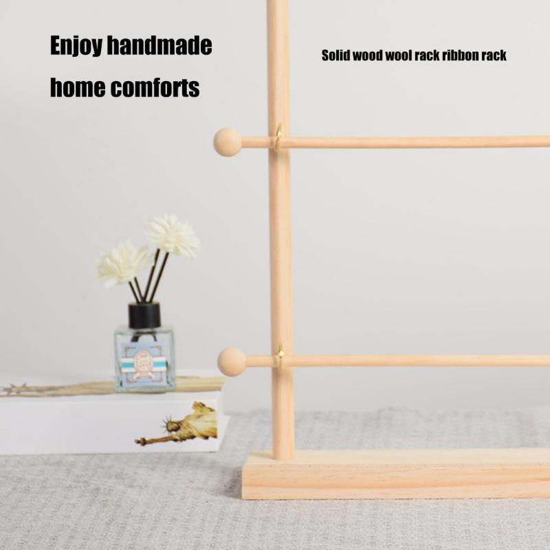 3 Tiers Ribbon Holder Crochet Yarn Holder Ribbon Storage Organizers Rack Yarn Dispenser Knitting Supplies for Craft