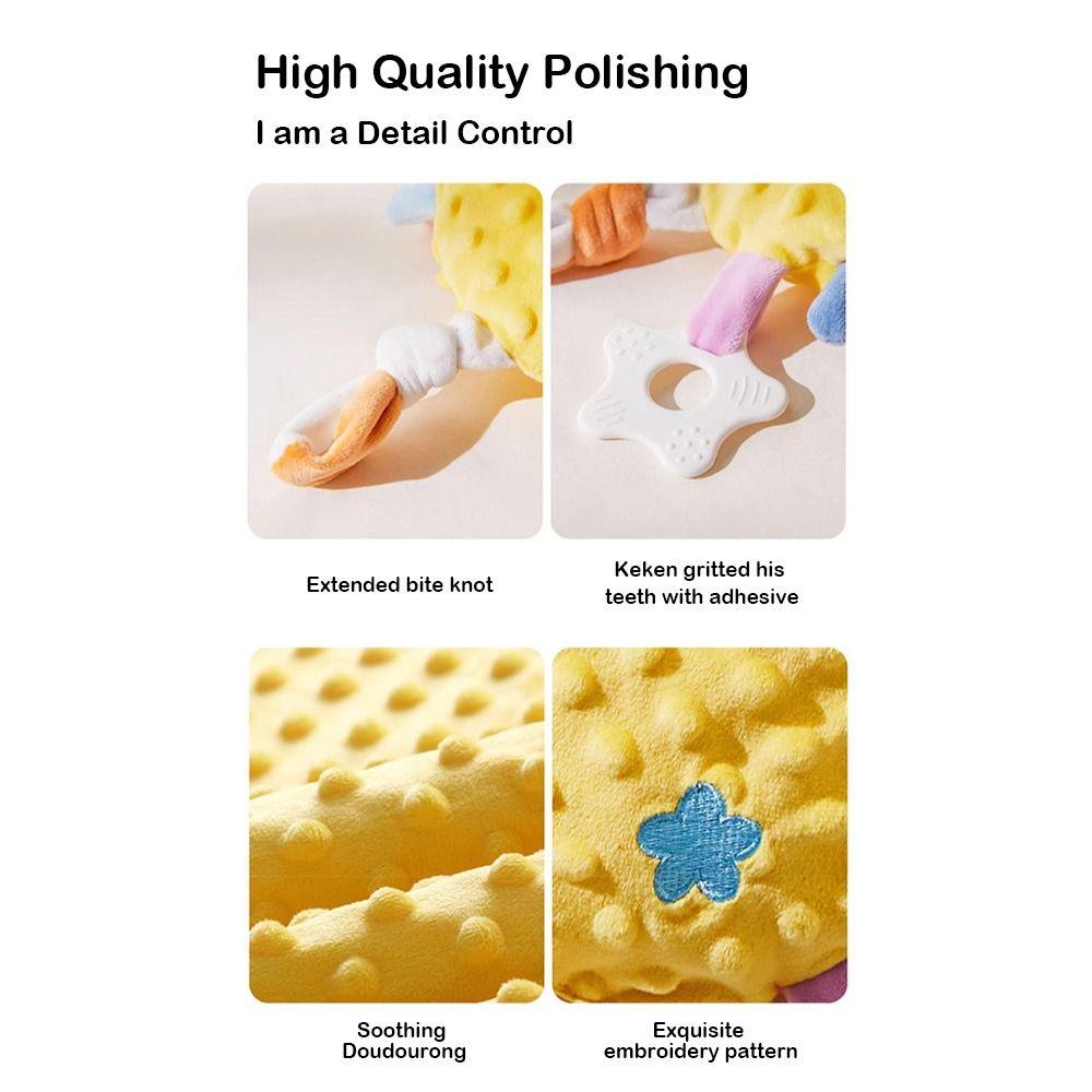 Bean Velvet Baby Soothers Toys With Teether Soothing Pillow Fun Sleeping Toy  for Infant