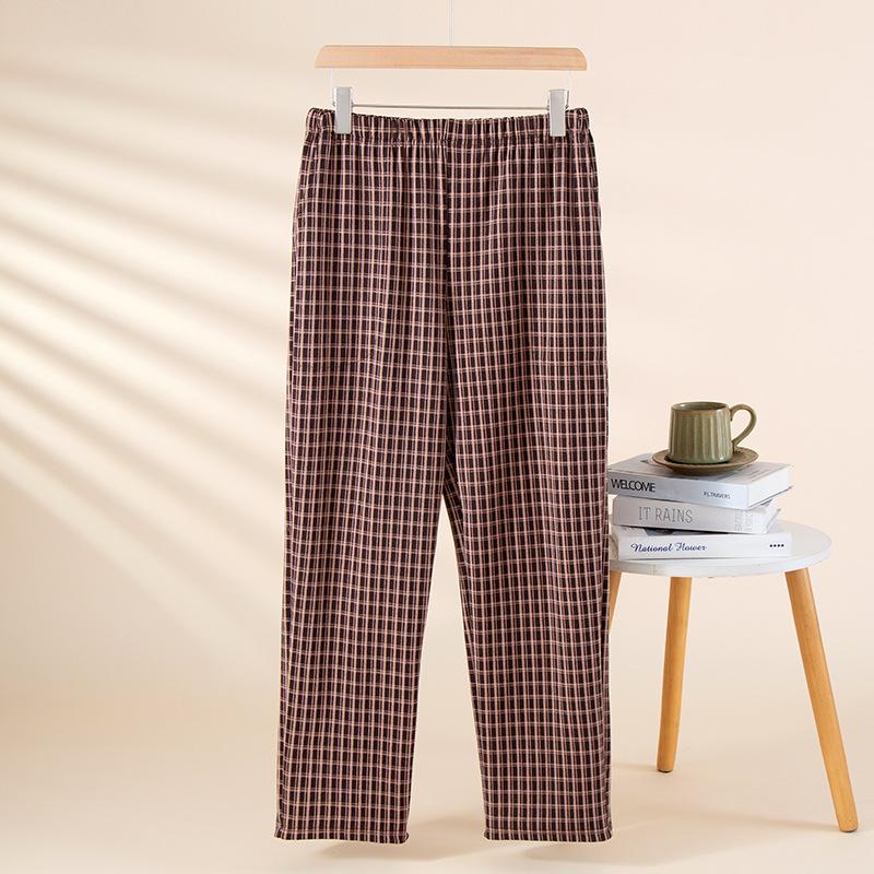 Men's Fall Winter Warm Pajama Bottoms Plaid Pajamas Pants for Men Soft Long Lounge Sleepwear Woven Pj Sleep Pant with Pockets Outdoor Casual Pants