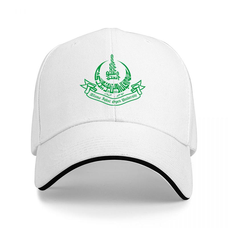 Grüne Kappe mit schwarzem Baseball-Design und weißem Rand für Freizeit und Outdoor-Aktivitäten