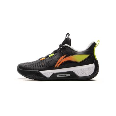 Li Ning Zapatillas de Baloncesto para Niños Tian Ying Modernas Cómodas Antideslizantes Absorción de Impactos Resistentes al Desgaste Rebote Caña Baja Zapatillas para Niños Negro YKBV034-5